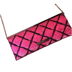 💕NWT BCBGeneration Fuschia Pink/Black Clutch💕